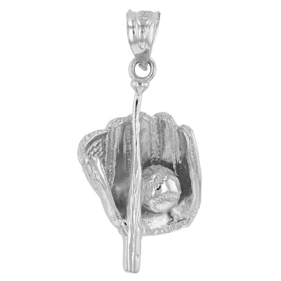 Gold Baseball Pendant Necklace (Available in Yellow/Rose/White Gold)