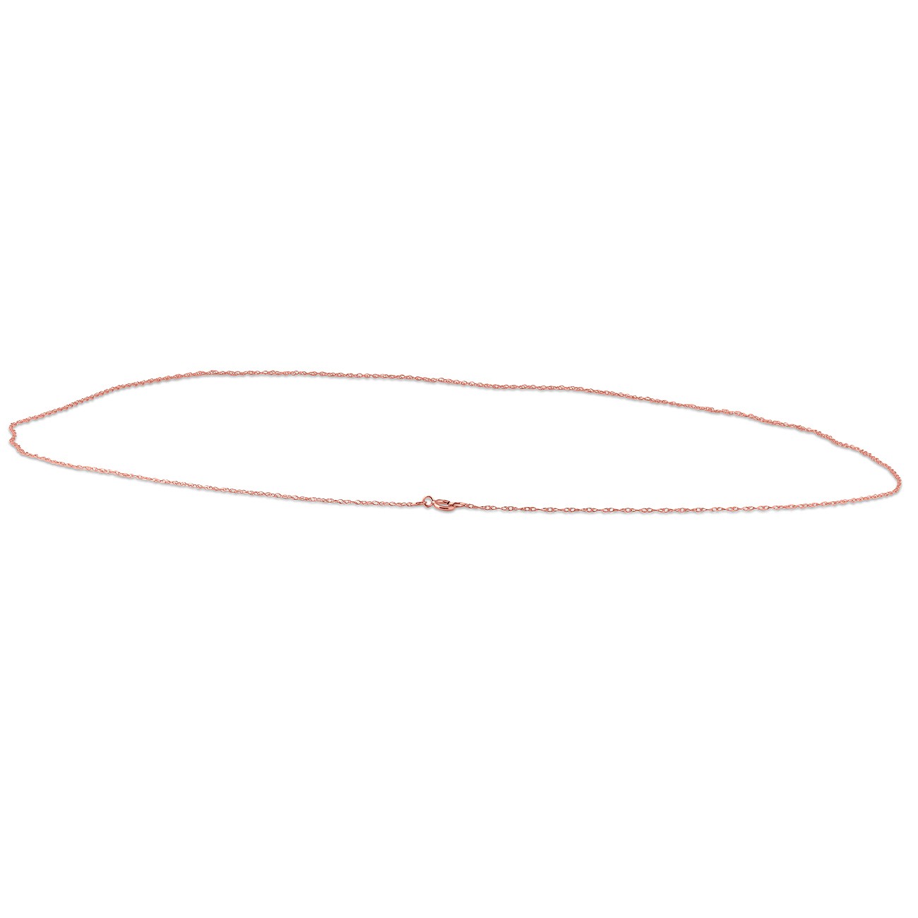 Solid 1.1MM 14k Rose Gold 18″ Durable Chain With Spring Ring