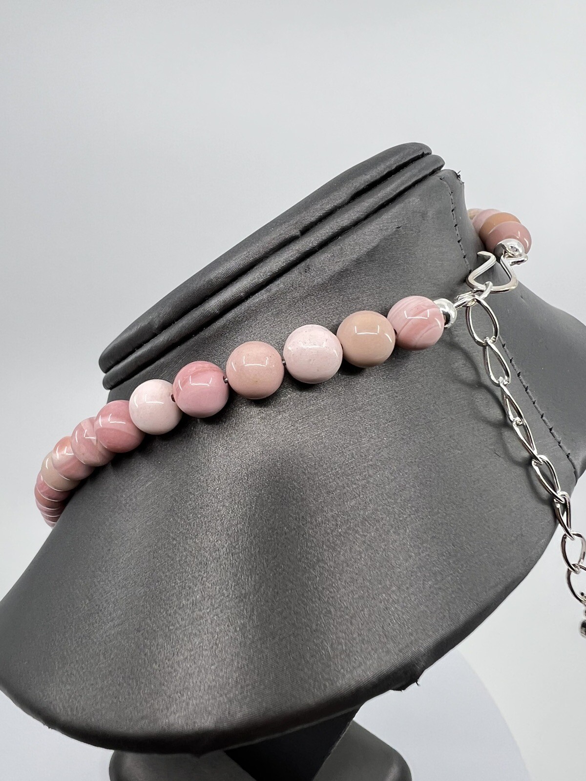 Jay King Pink Opal and Black South Sea Cultured Pearl Beaded Necklace