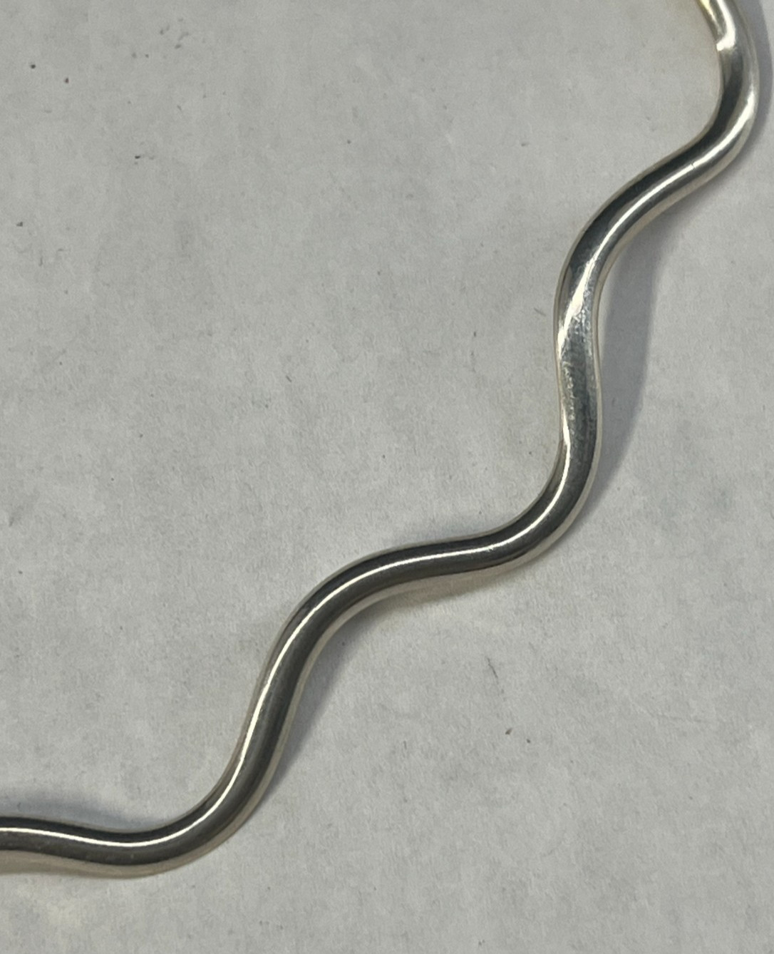 VTG Jay King DTR Sterling Silver 925 Wavy Choker Collar Slip On Necklace 14g