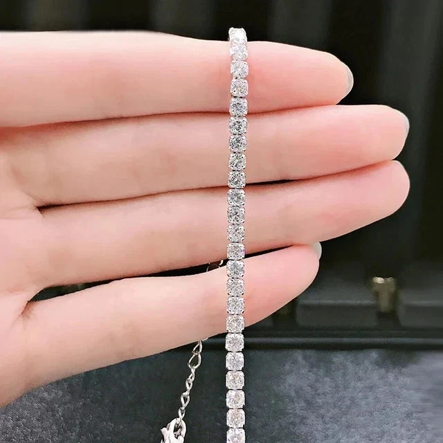 20CT Round Cut Lab Created Diamond Women’s Tennis Necklace 14k White Gold Plated
