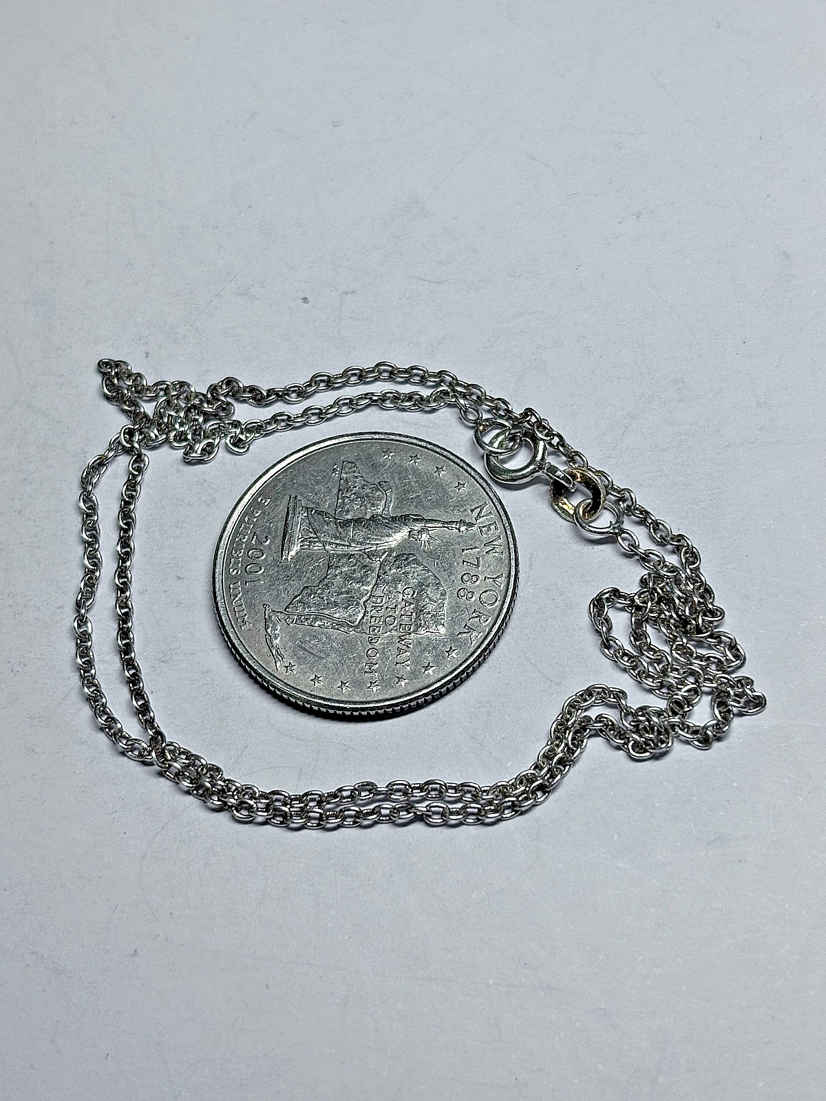 Sterling Silver Cable Chain Necklace 2.1g 16in