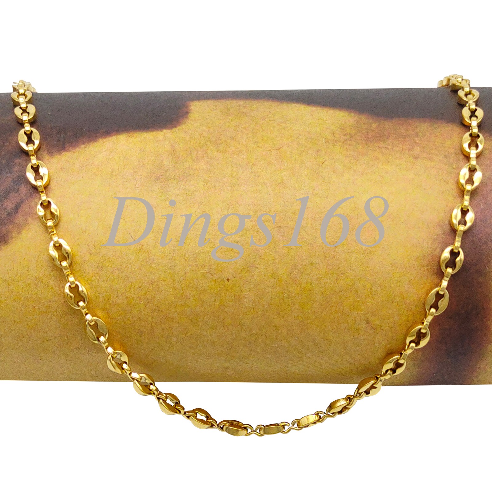 18K Gold Filled Tarnish-Free 16″ + 1″ Puffed Mariner Anchor Link Chain Necklace