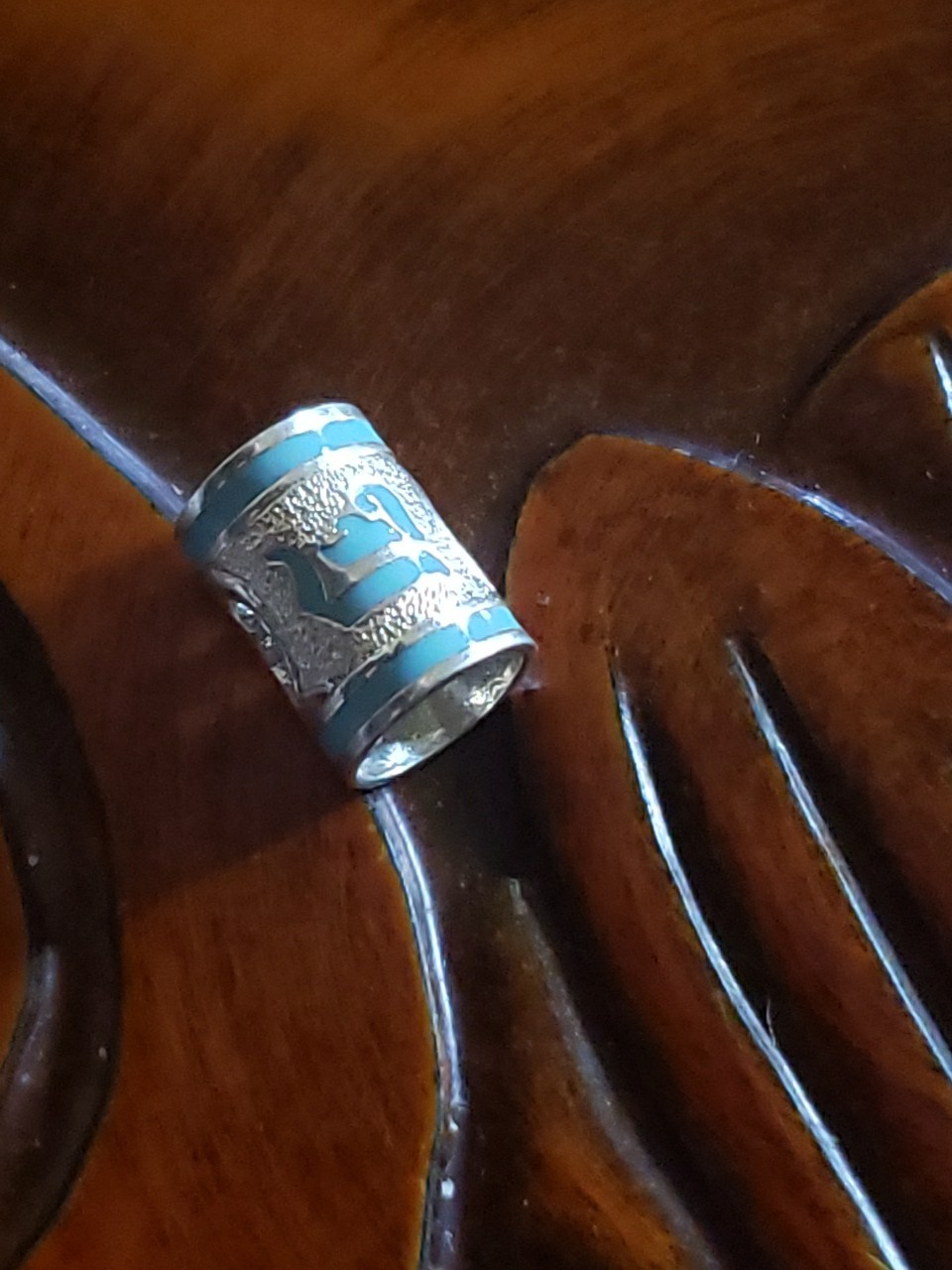 Hawaiian Baby Silver Initial Pendant Enamel 8mm X 6mm Slide Blue Or Pink Letter
