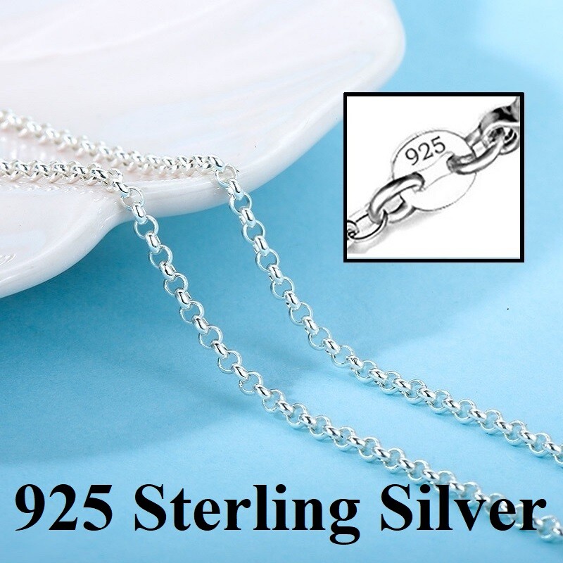 925 Sterling Silver Womens 24″ Healing Gemstone Pendulum Pendant Necklace