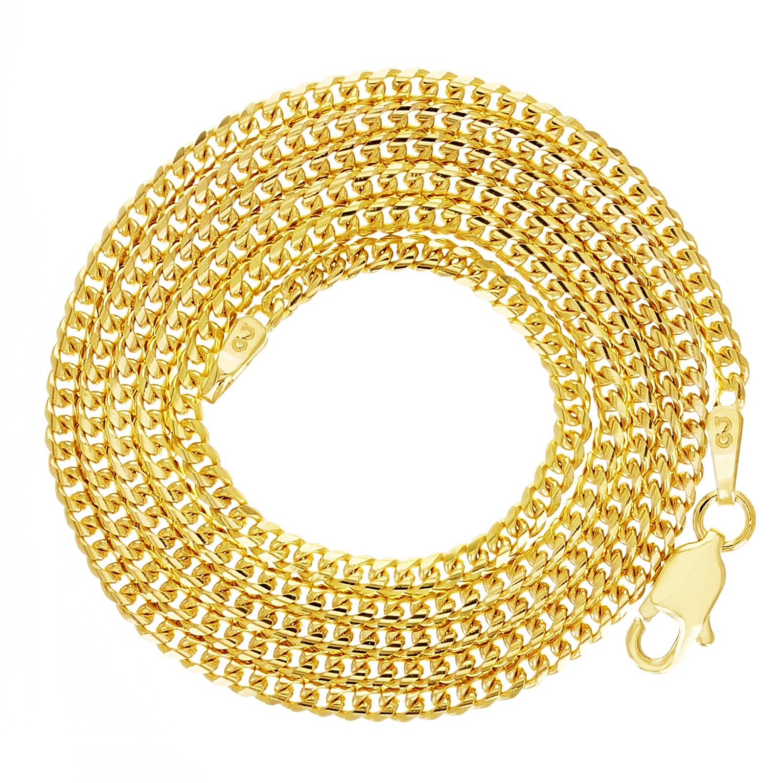 Italian 14k Yellow Gold Solid Miami Cuban Chain Necklace 2mm 20″ 6.7 grams