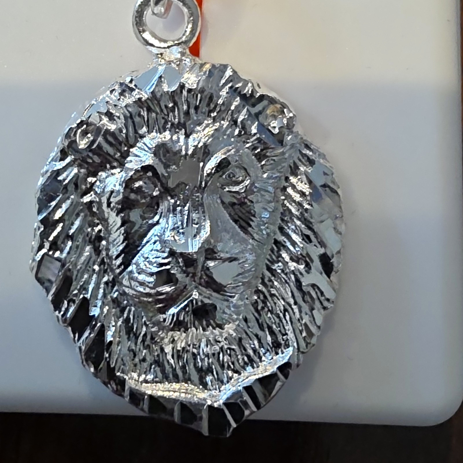 925 Sterling Silver Lion Head Pendant Animal Theme No Stone Silver Color