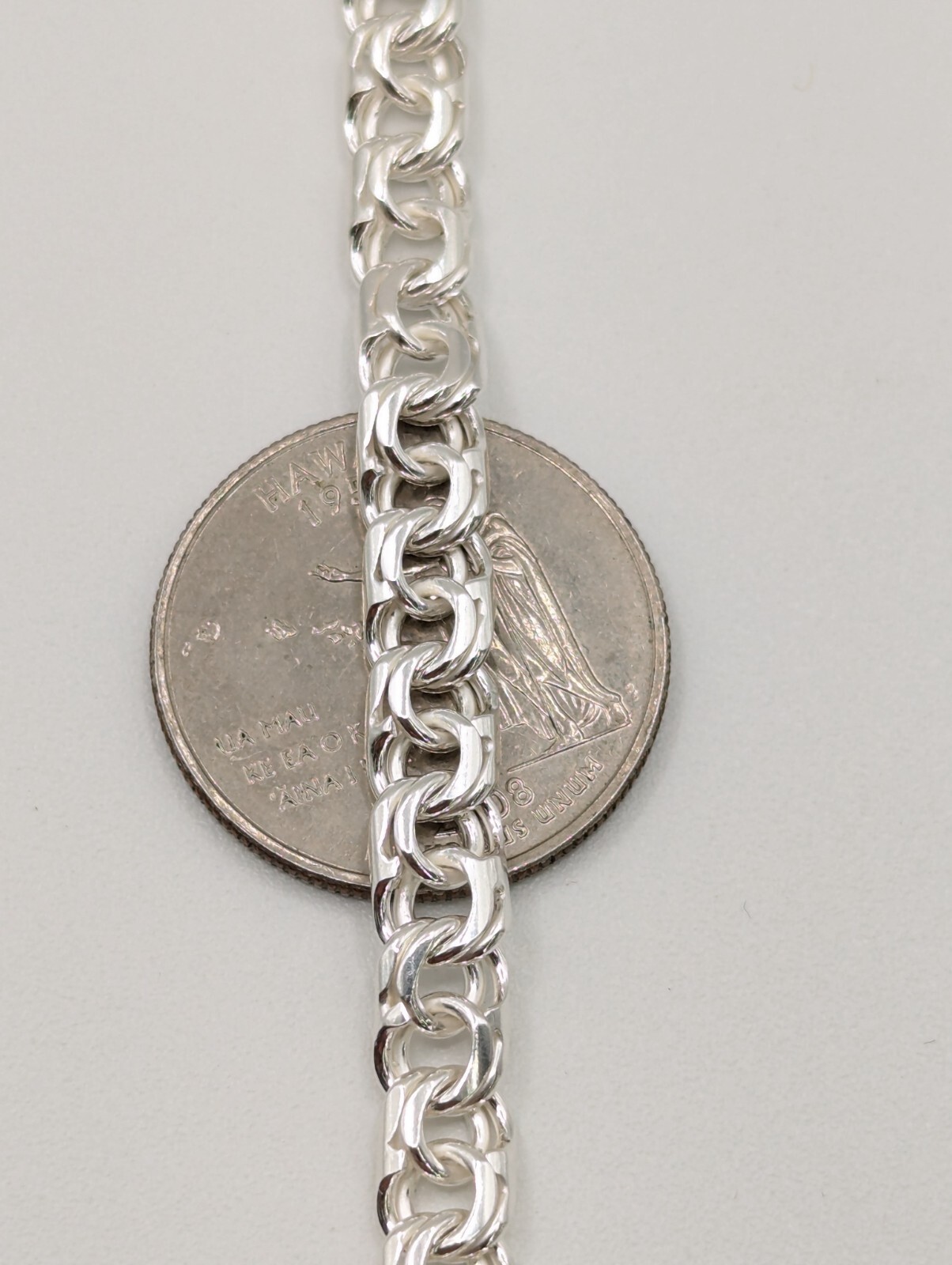 925 Sterling Silver Chino link Chain 6.2 mm for men and women