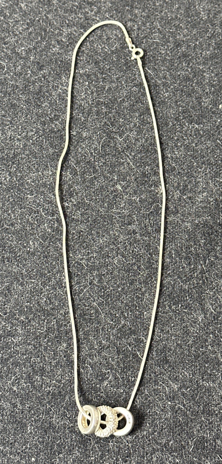 **STERLING SILVER** Women’s 30th Birthday ‘Triple Ring’ Necklace