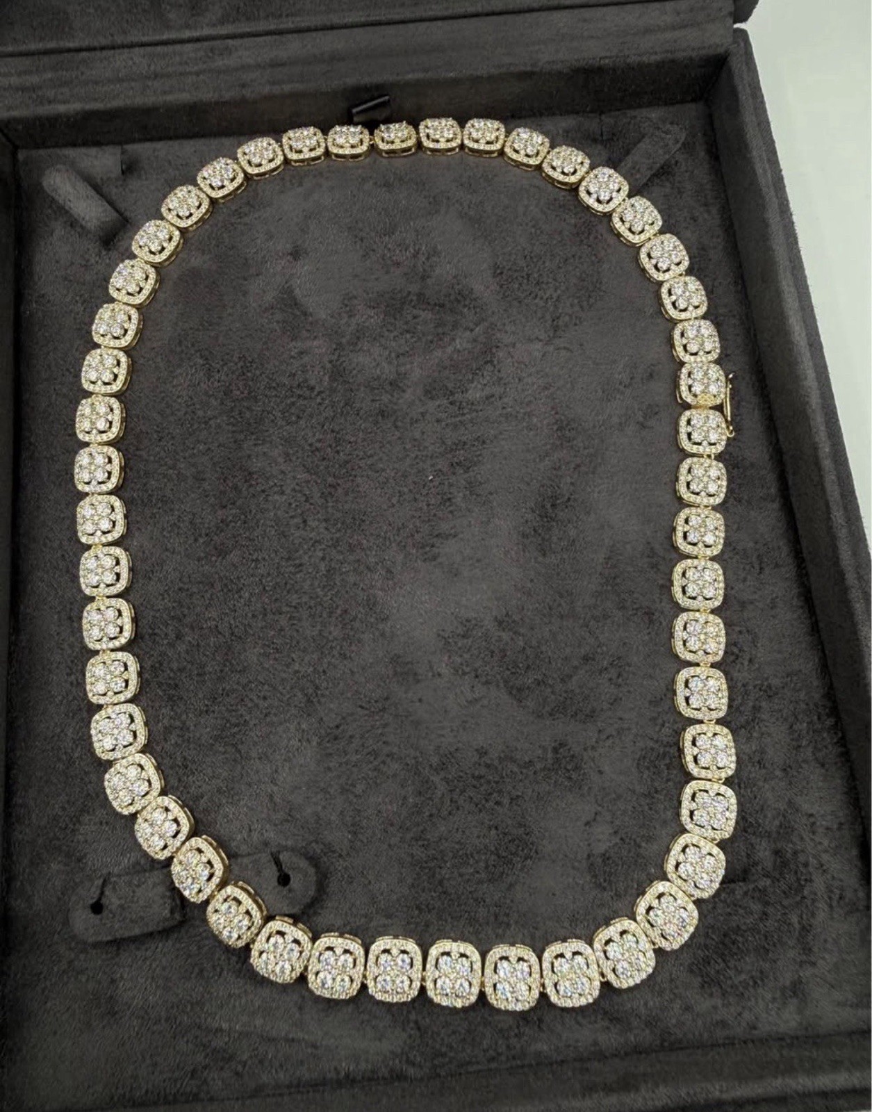 10mm Gold Vermeil Sterling Silver 925 Vvsd Moissanite 22” Long