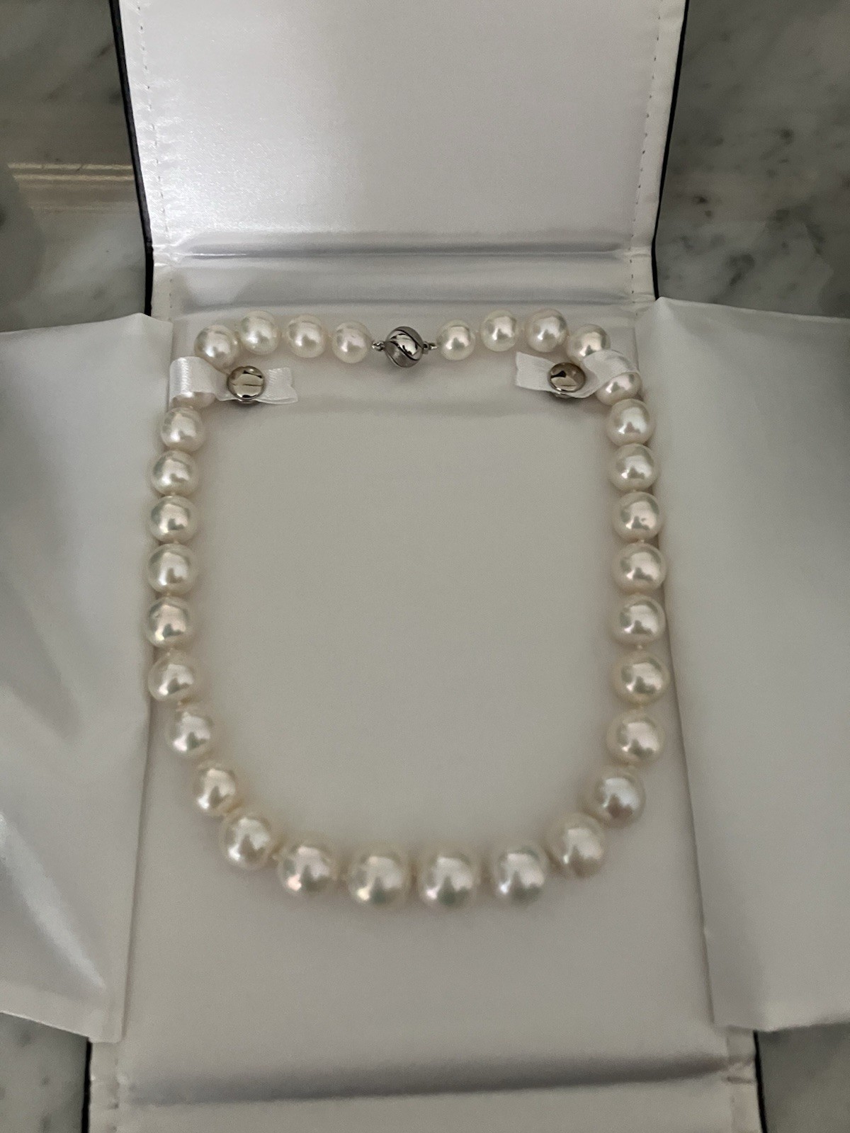 Huge 11-15mm White Edison Pearl Necklace “South Sea Pearl Style”