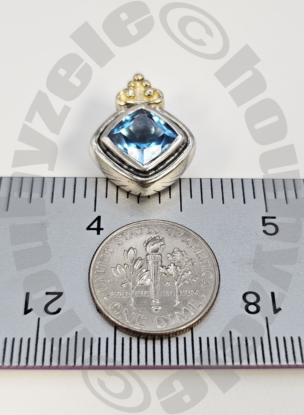 BJC Sterling Frederica Blue Topaz Enhancer