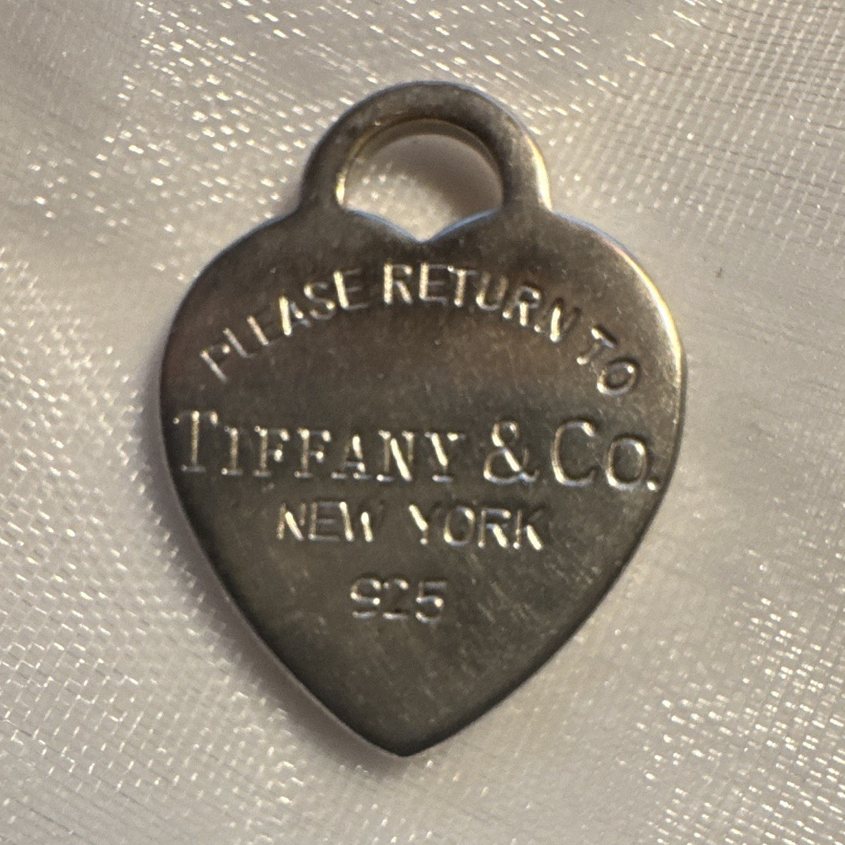 Tiffany & Co. Return to Tiffany Heart Tag Charm Pendant Sterling Silver 925