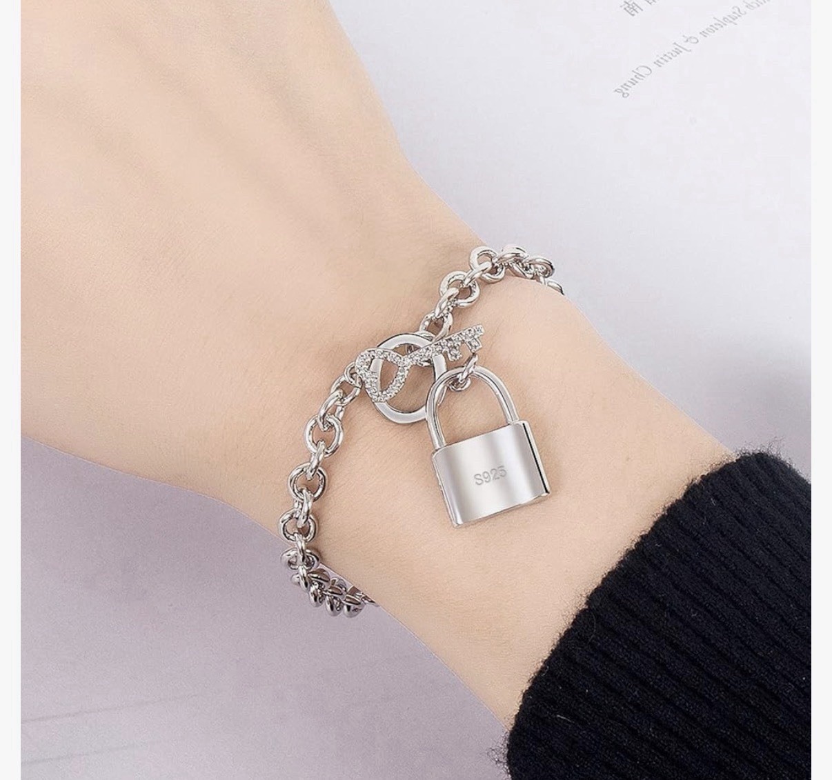 Charm Women 925 Sterling Silver Key Lock Pendant