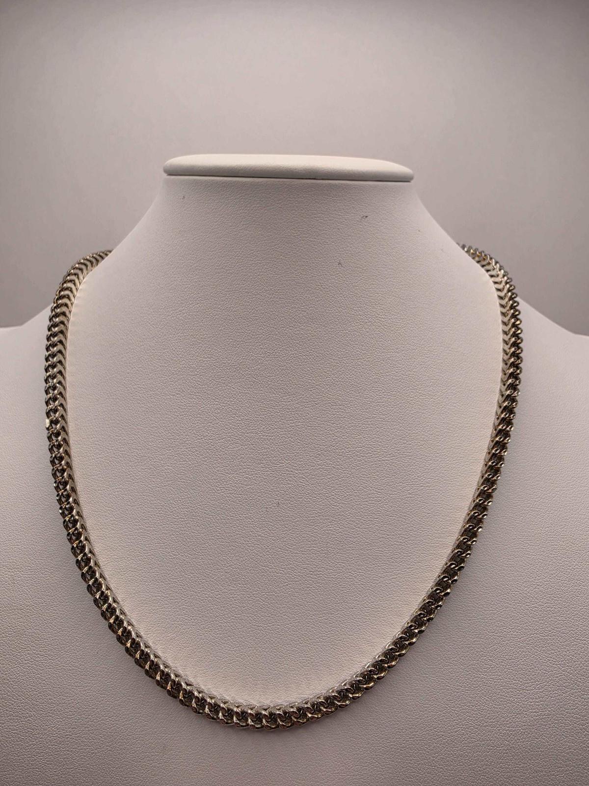 Sterling Silver Franco Chain Necklace | 925 Silver 4mm Chain 20 Inch