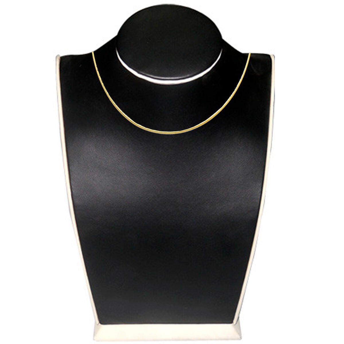 Gold 14K Yellow Gold 1mm Sparkle Omega Necklace – 17″