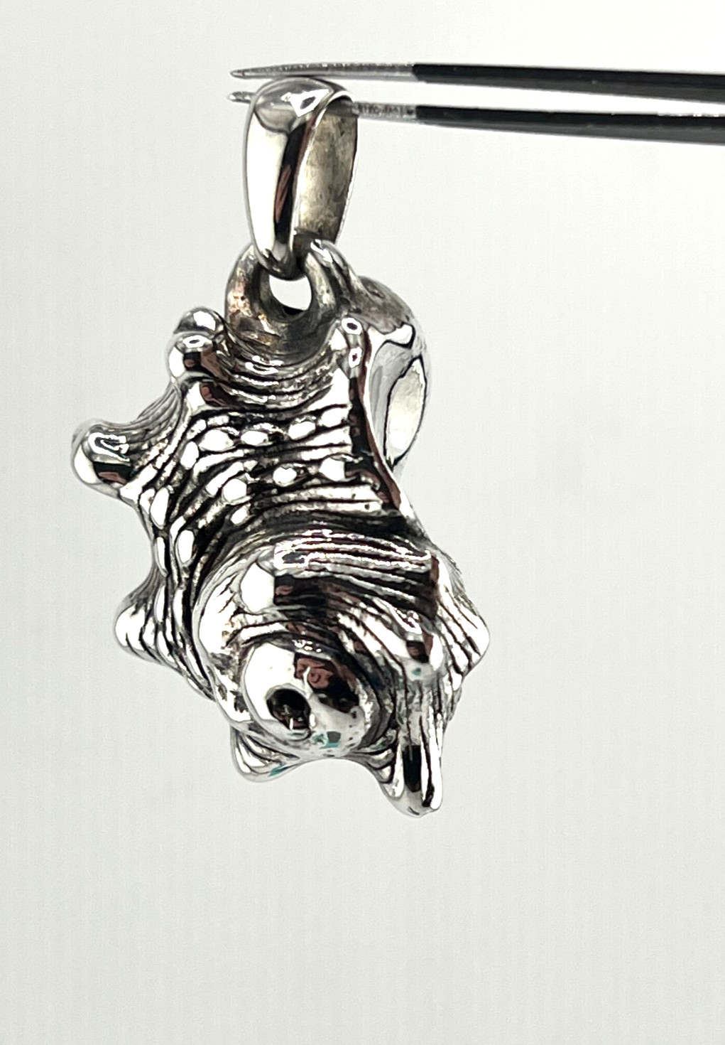 Conch shell pendant 925 Sterling silver Electroform design
