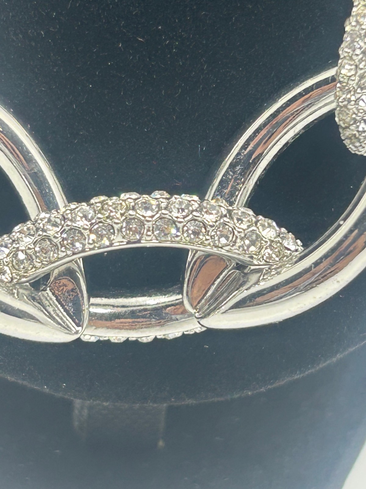 WHBM Bold Diamond Cut & Shiny Multi Oval Link Chain Necklace 925 Sterling Silver