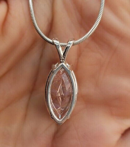 RARE 7.70Ct Certified Marquise Cut Diamond Solitaire Pendant, FREE Diamond Studs