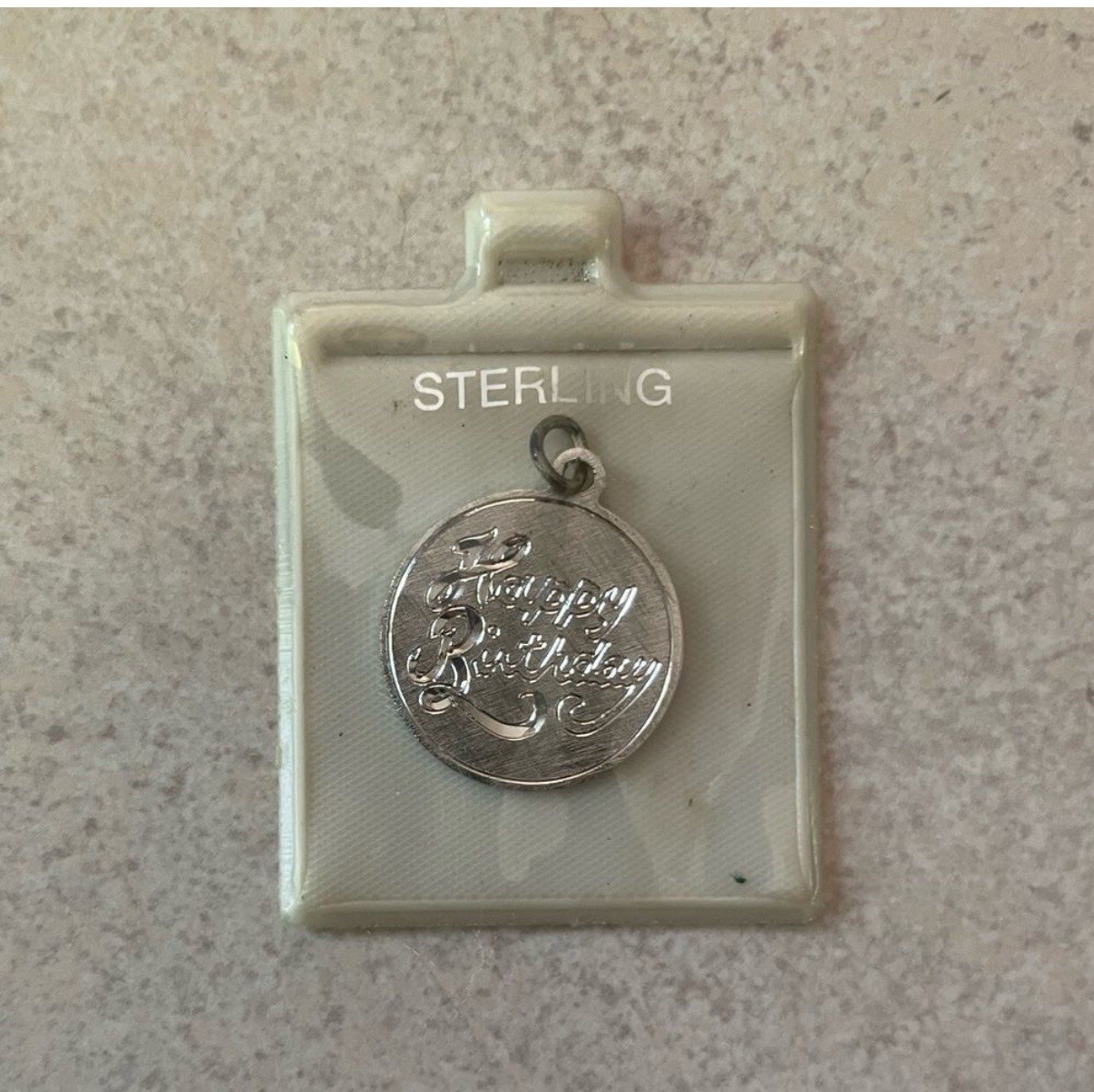 Sterling Silver “Happy Birthday ” Pendant Brand New