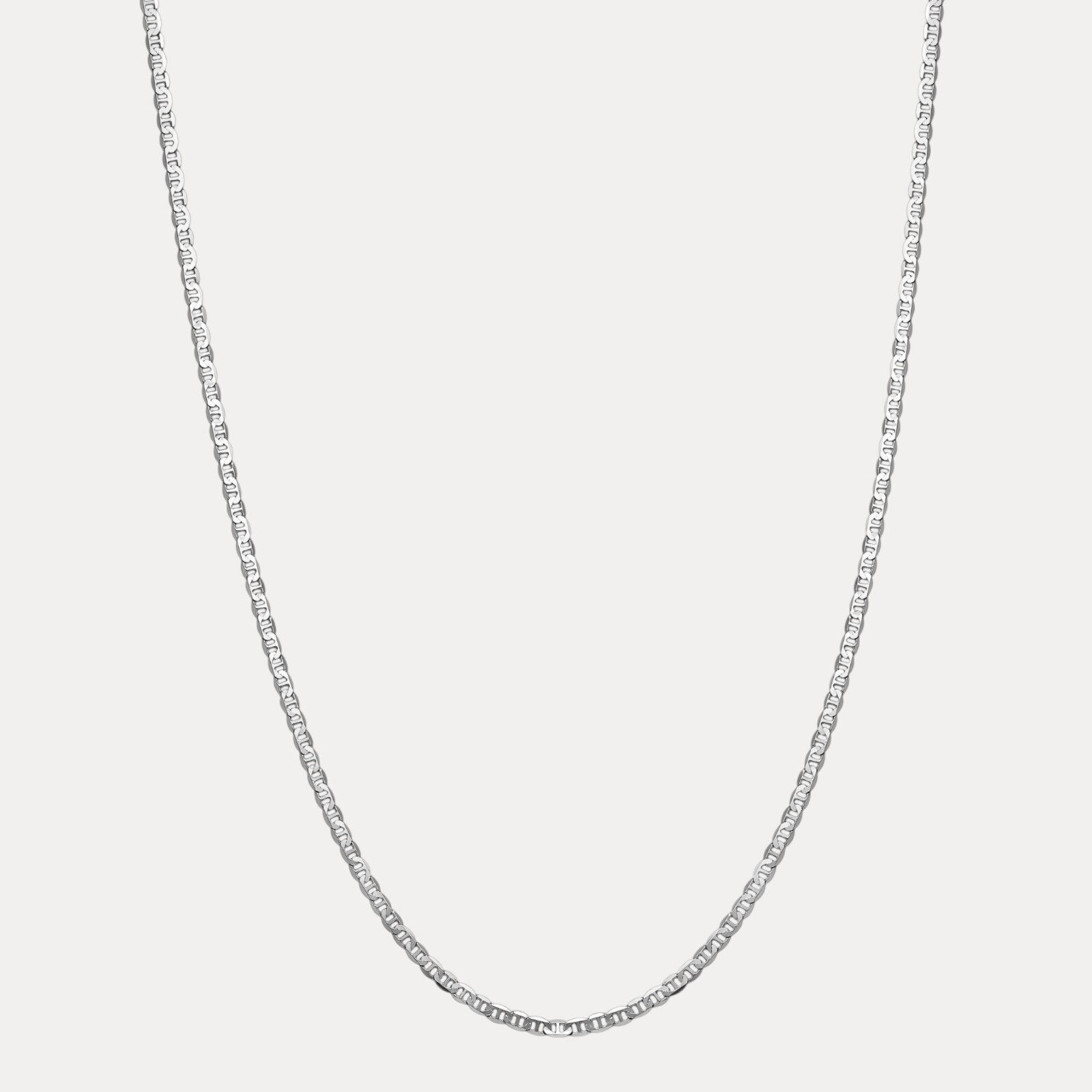 3mm Mariner Chain Necklace – Real Solid 925 Sterling Silver Or 14k Gold Vermeil