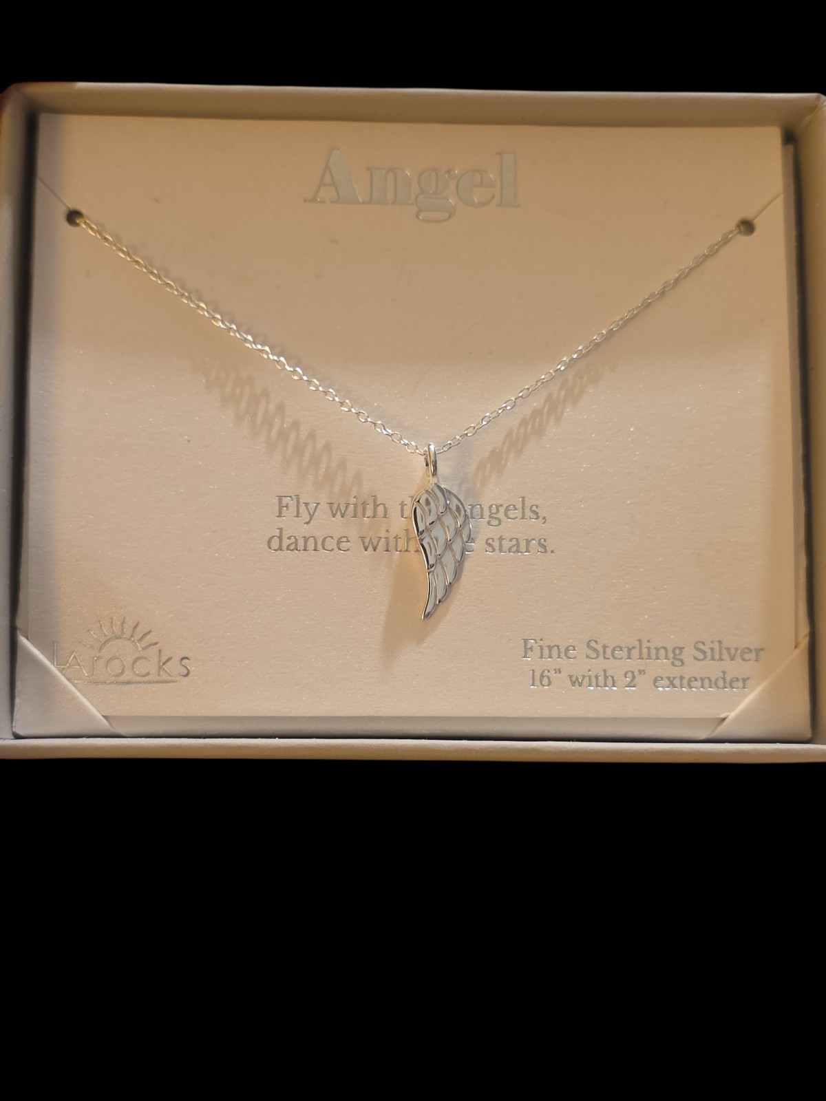 Sterling .925 Necklace Angel Wing Pendant