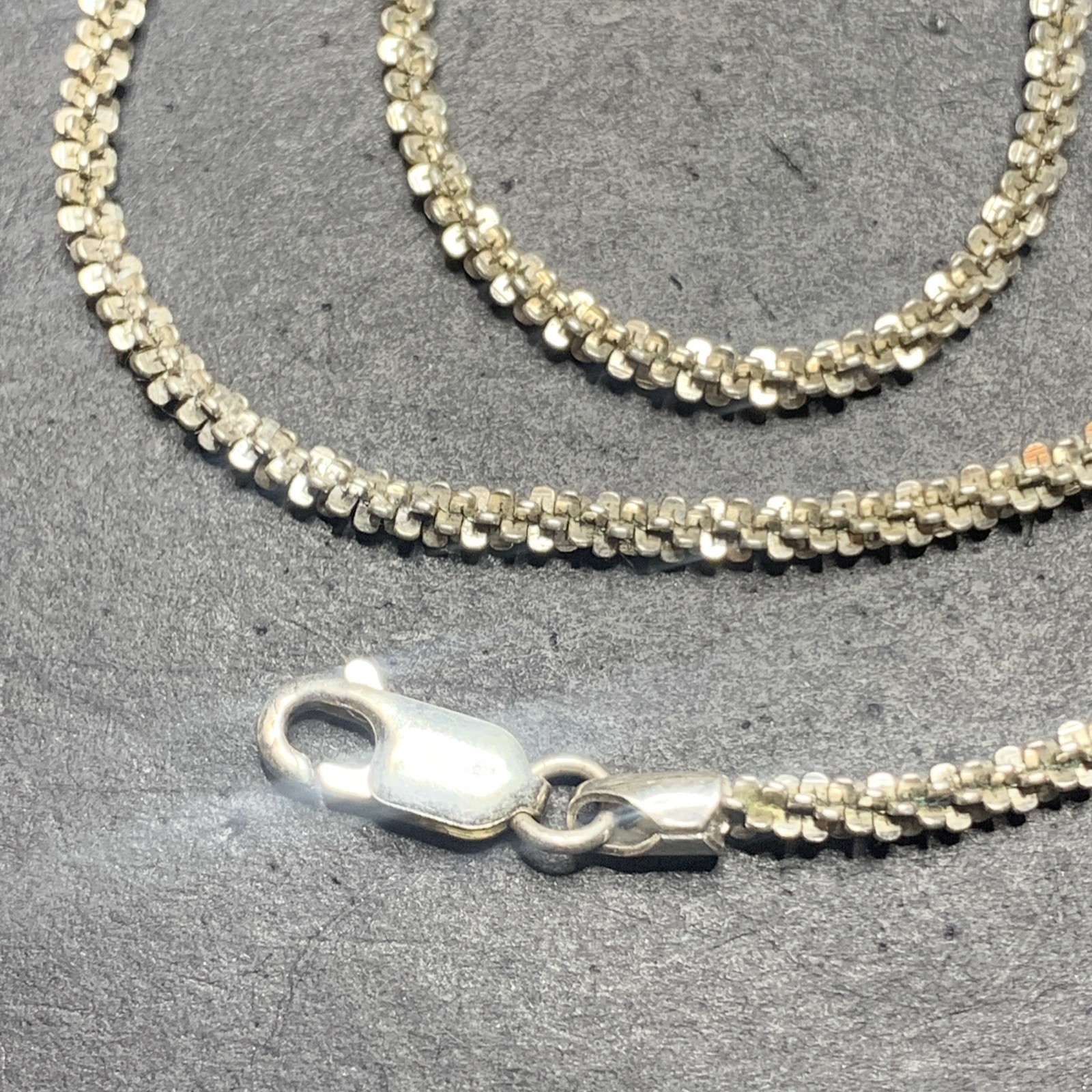 Sterling Silver 925 Necklace Pendant Y7 Popcorn Chain Elegant Modest Fashion Mom
