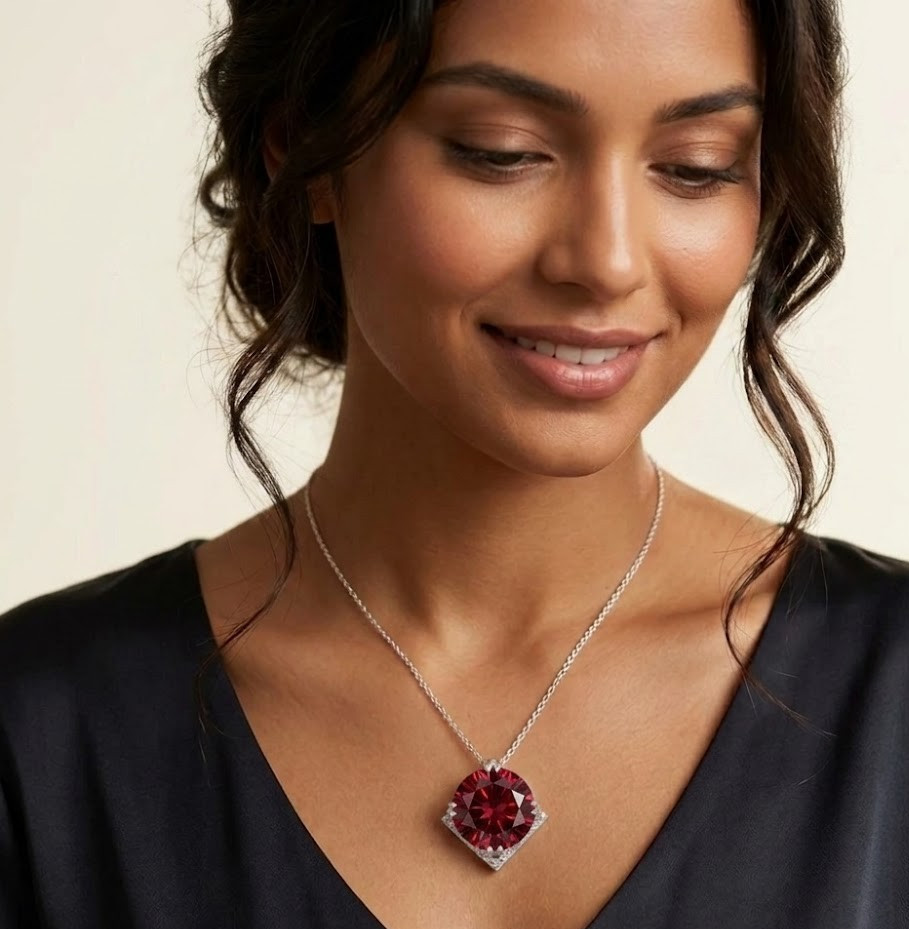 26.20 Ct Certified Red Diamond Pendant, Tariffs FREE & Matching Studs .