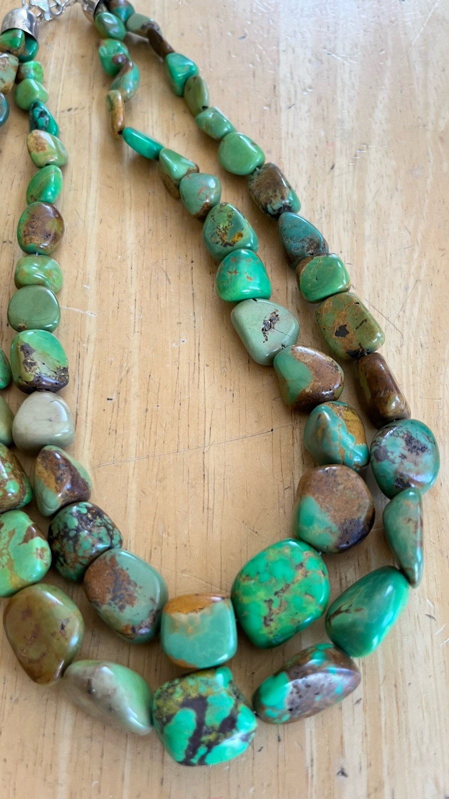 Desert Rose Trading JAY KING 925 Green Turquoise Double Strand Necklace 120g