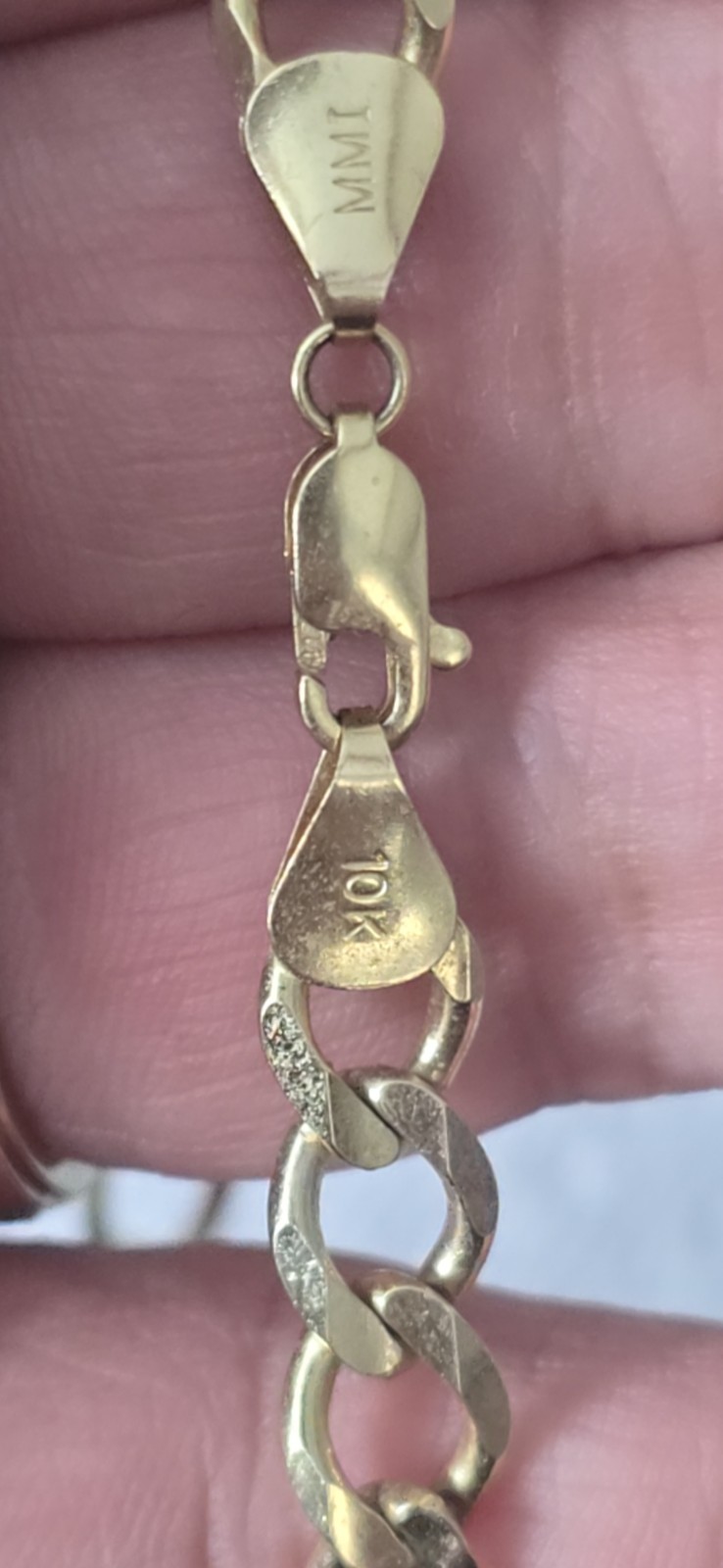 10k Figaro Solid Gold Necklace 46.38 Grams 30 Inches