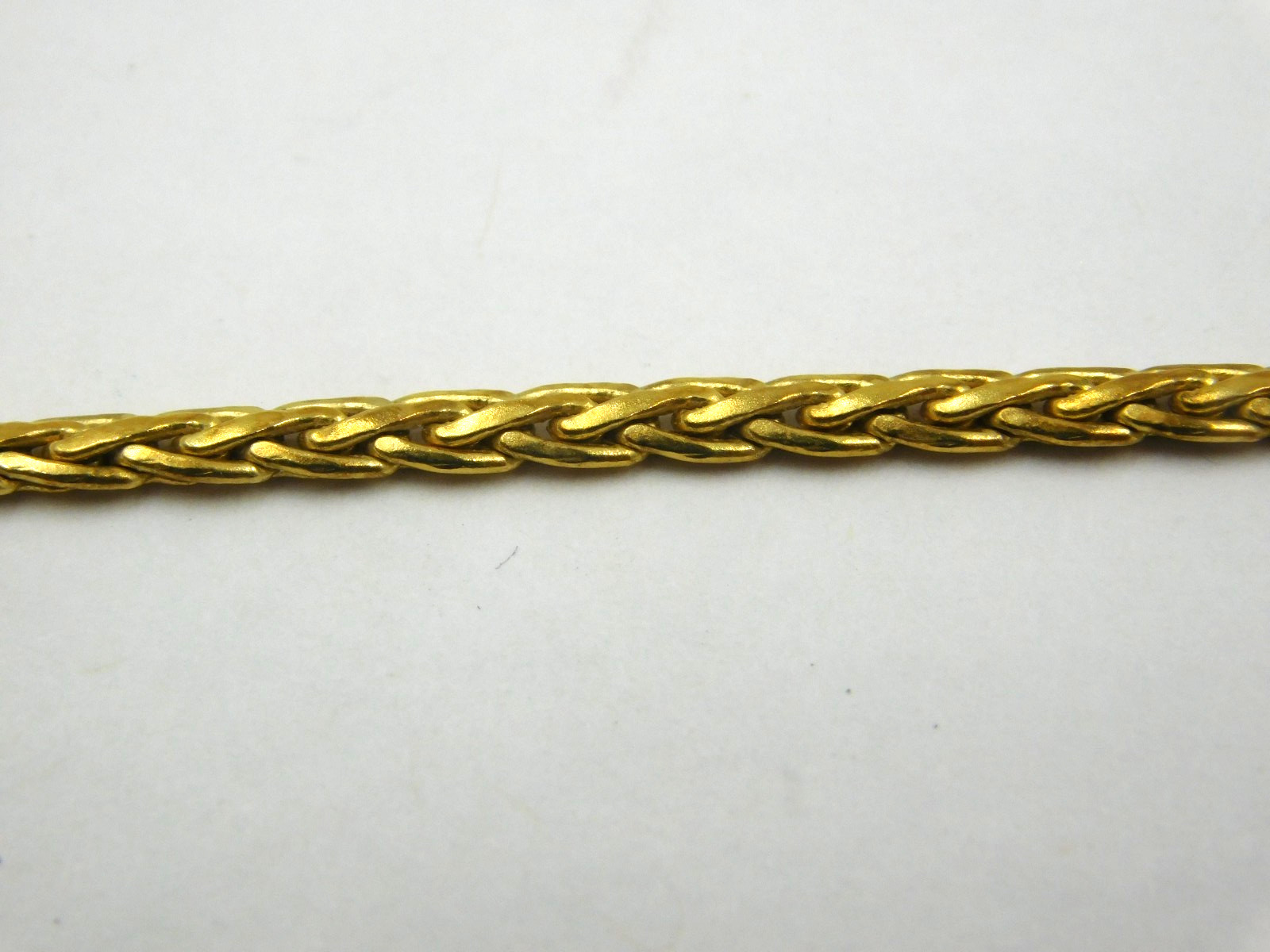 Lovely Sterling Silver Vermeil Diamond V Necklace / 18″