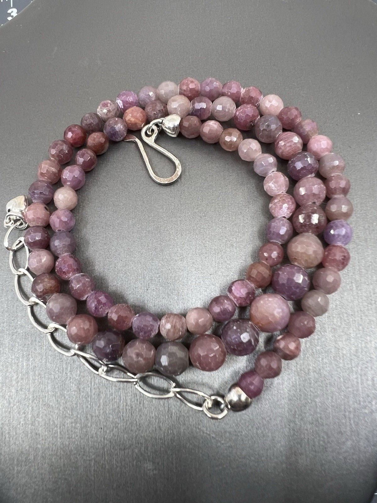 Sterling Silver Pink Sapphire Necklace 18″ Mine Finds by Jay King