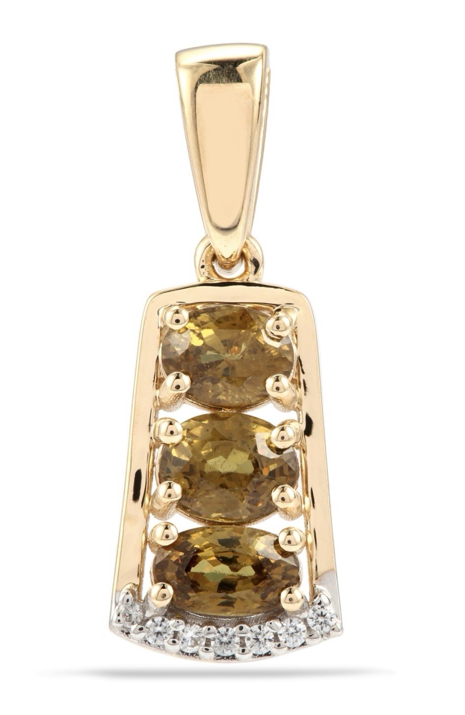 Gemporia 9k 375 Gold Pendant • Not-Enhanced Ambanja Demantoid Garnet BNWT COA