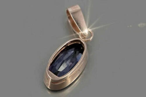 Unique 3.00Ct Blue Tanzanite 14K Rose Gold Finish Solitaire Pendant With Chain