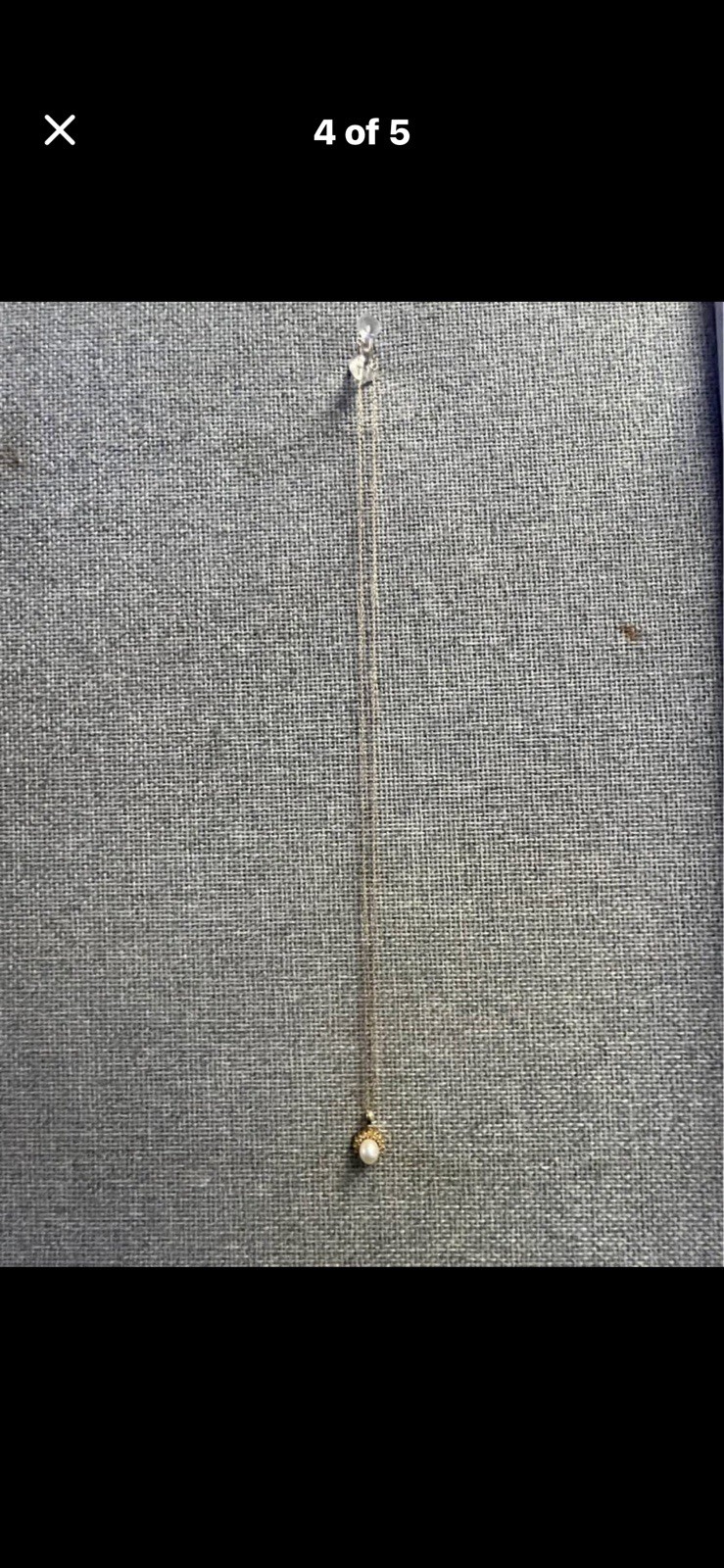 14K Yellow Gold Pearl and Diamond Pendant Necklace