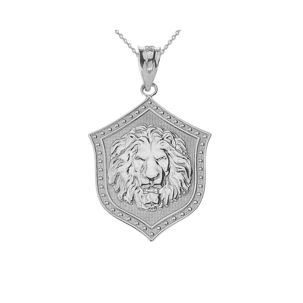 Lion Shield Pendant Necklace in Gold(Availbale In Yellow/Rose/White Gold)