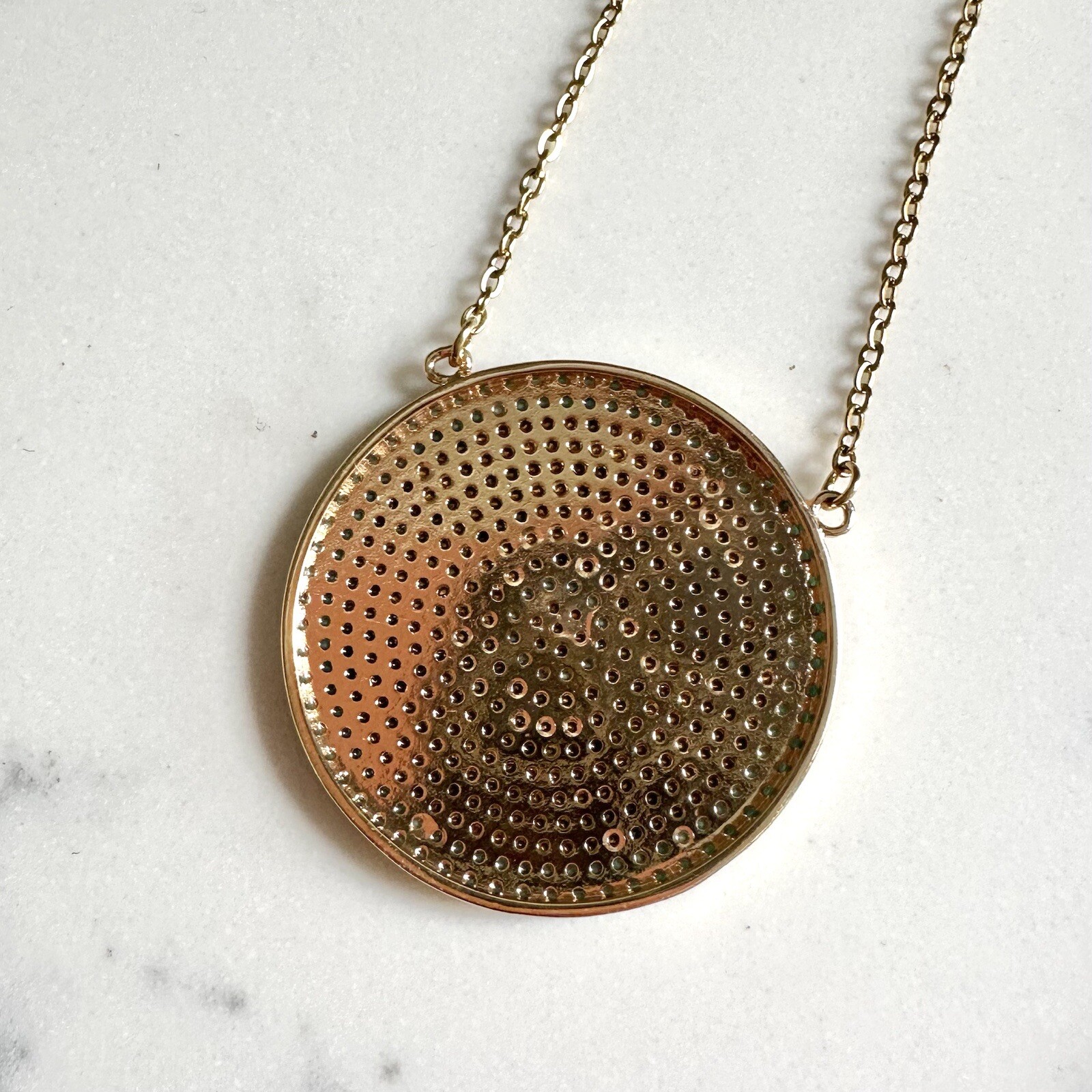 Large Evil Eye Necklace Rhinestone Gold Protection Amulet Good Luck Karma NEW