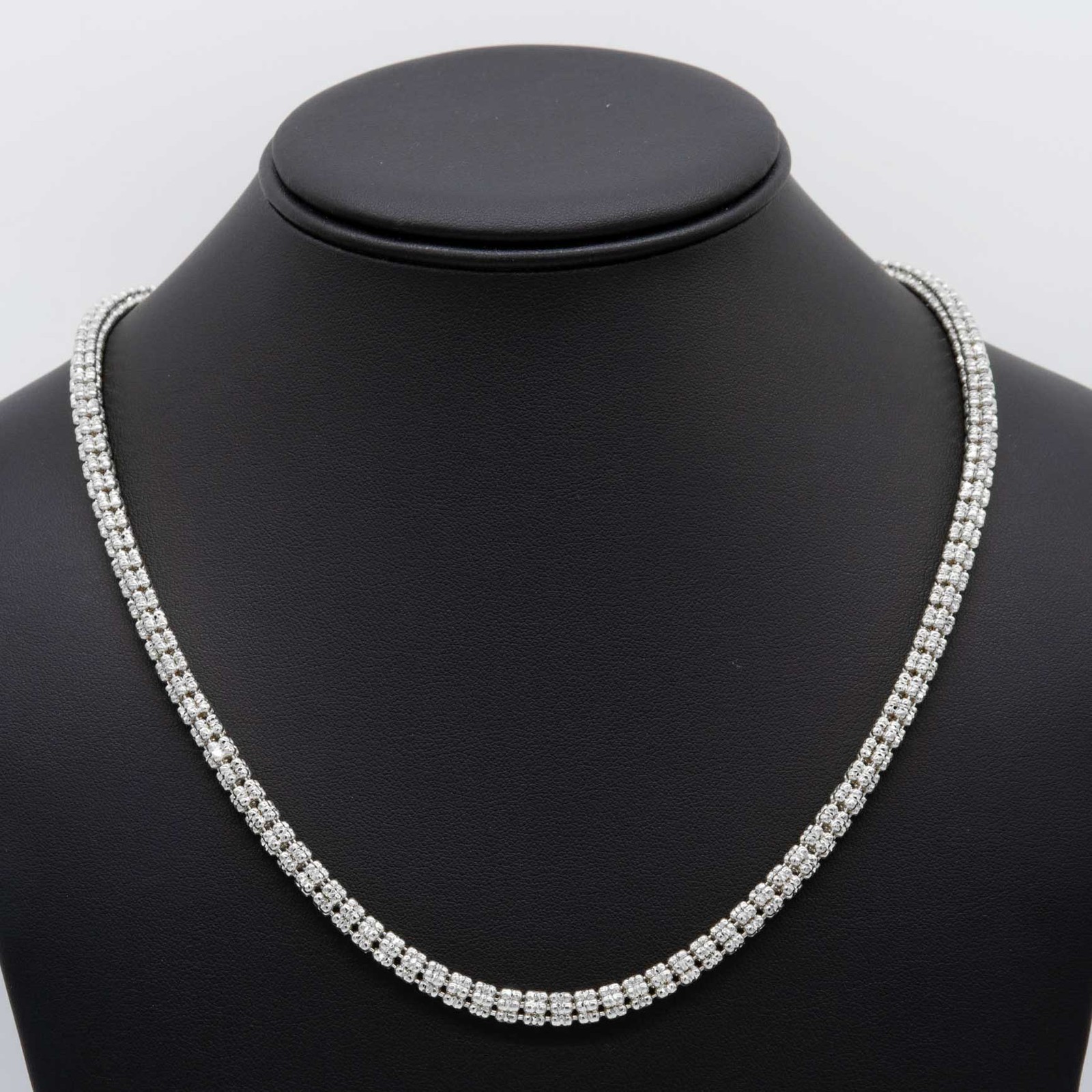 5mm Diamond-Cut Ice Link Chain Sterling Silver 925 Italy All Sizes