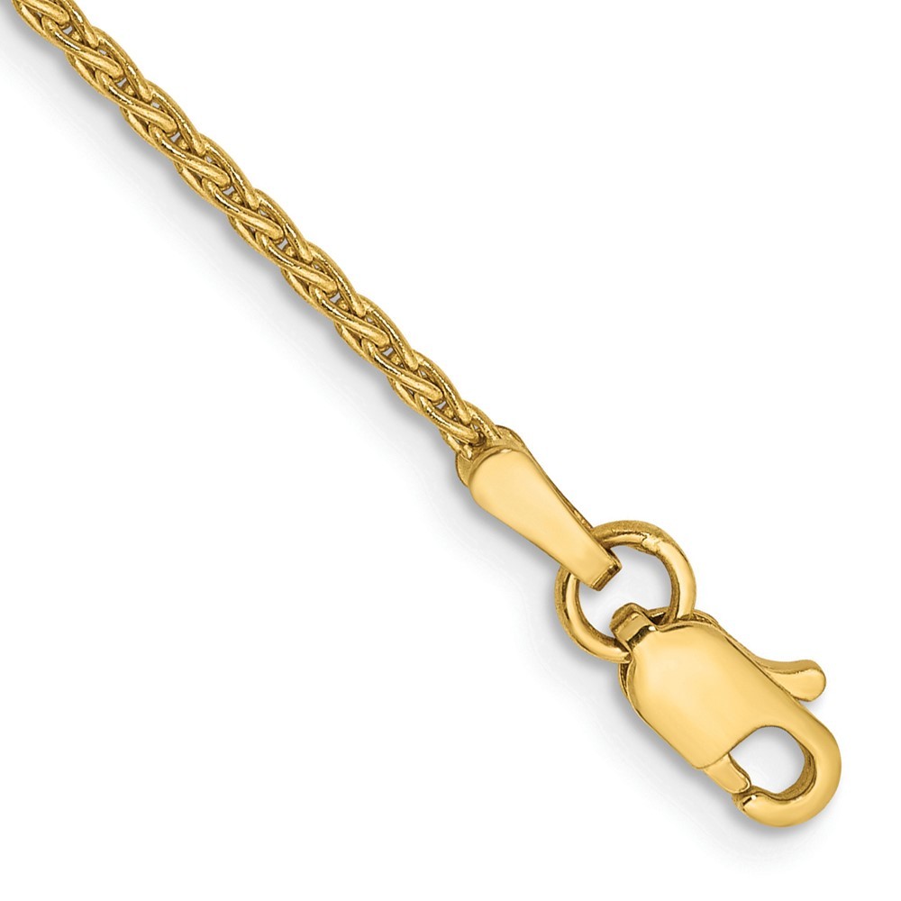 10K Yellow Gold 1-1.75mm Spiga Chain Necklace 7-30 Inch Mens Womens