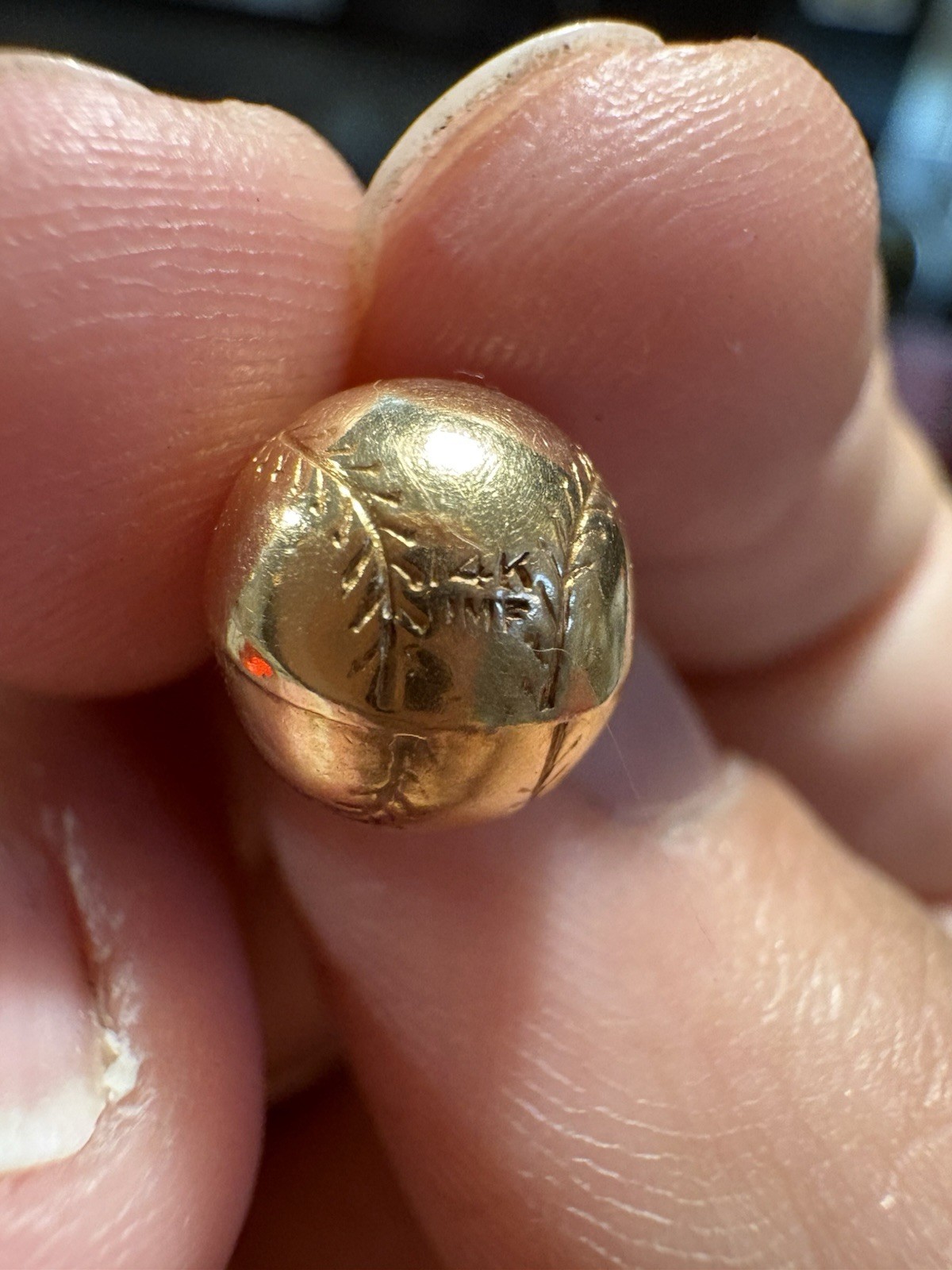 Vintage/Antique 14K Solid Gold 3D Baseball Pendant Charm 2 Grams