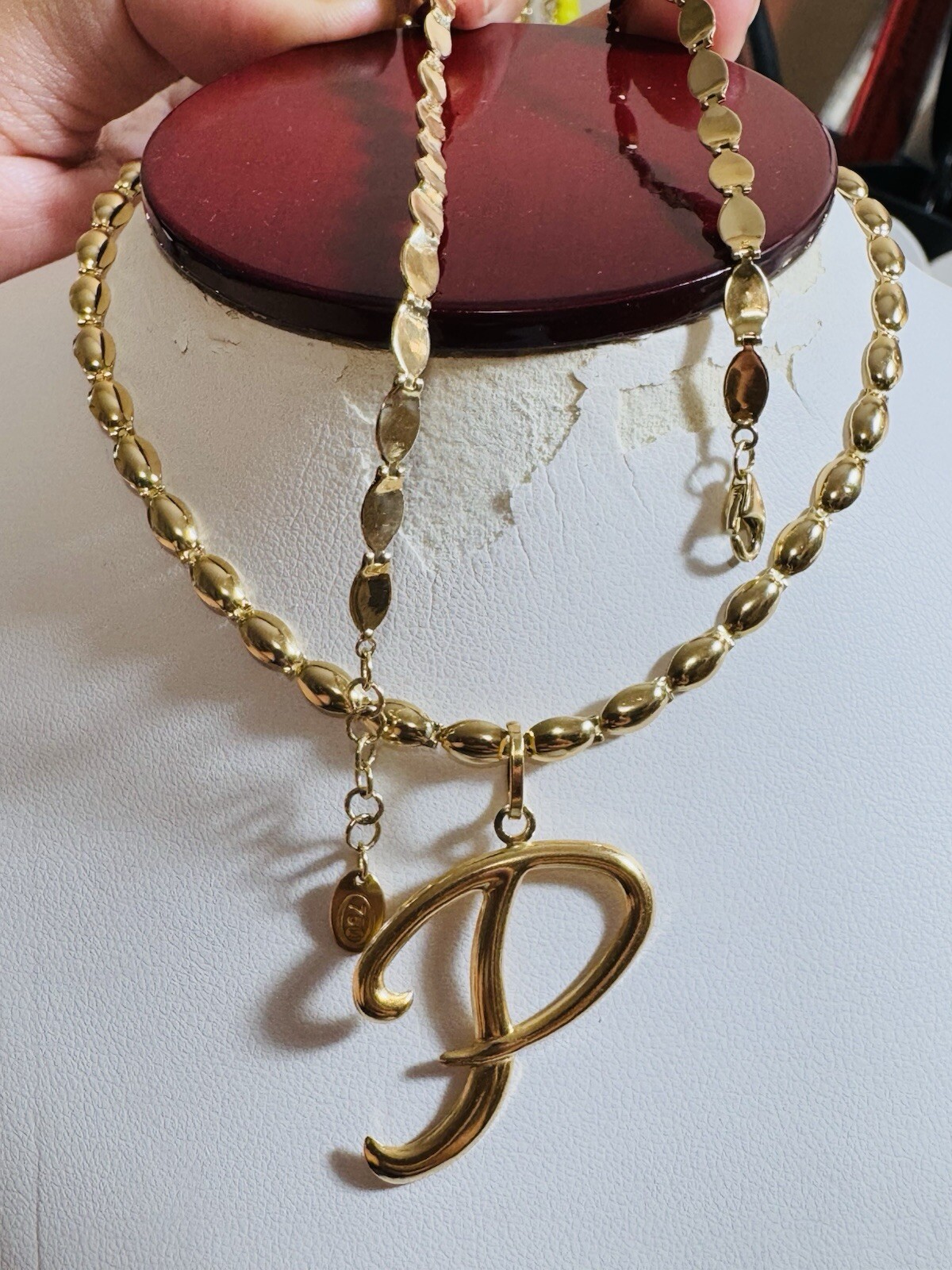 18K 750 Genuine Gold Chain Oval Link P Necklace 17”/18” Long 9.5g 3.5mm