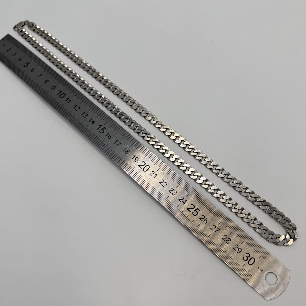 Vintage 925 Sterling Silver Cuban Curb Chain Necklace 8mm Heavy 57.2g