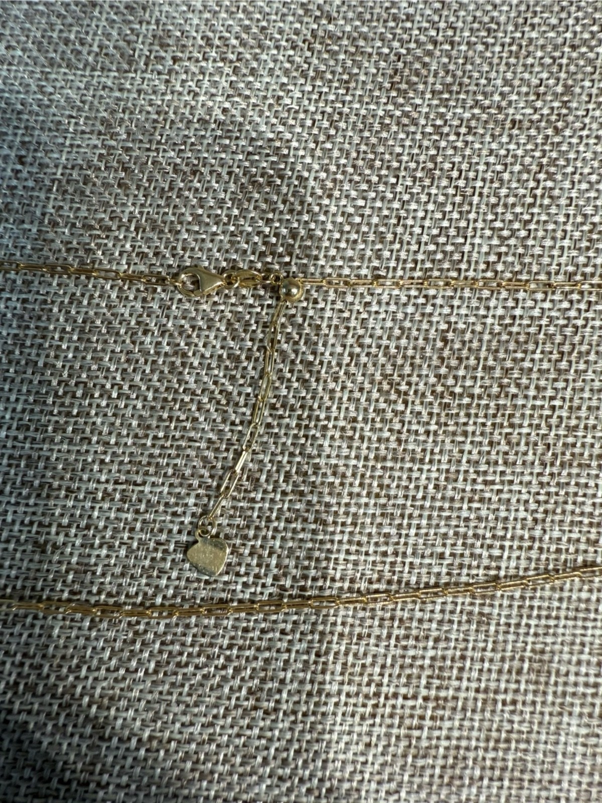 14K Real Yellow Gold 1.5mm Paper Clip Adjustable Chain from 16″ to 22″