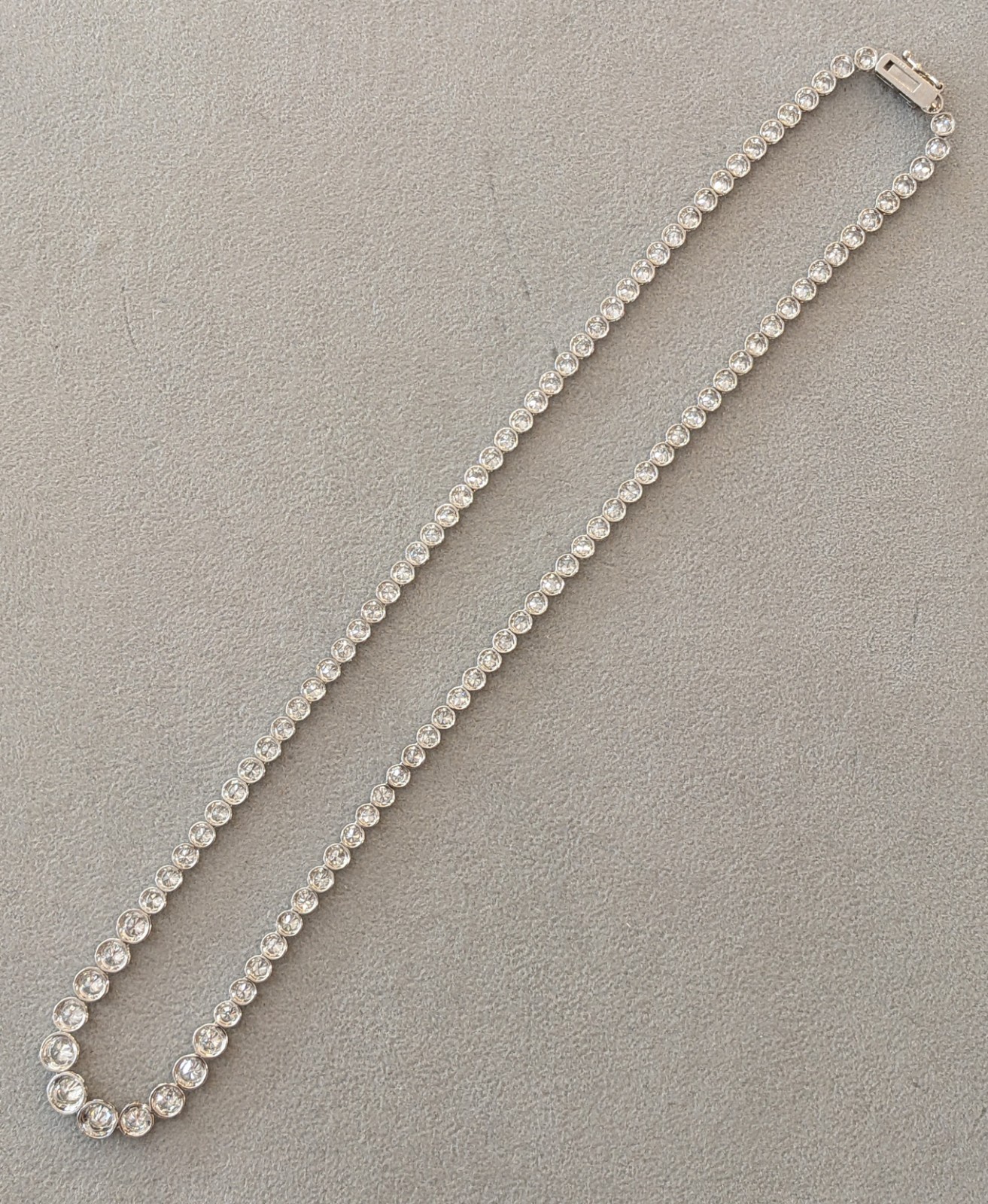 10.01 cttw Natural Diamond Graduated Tennis Necklace in Platinum – HM2816ZI
