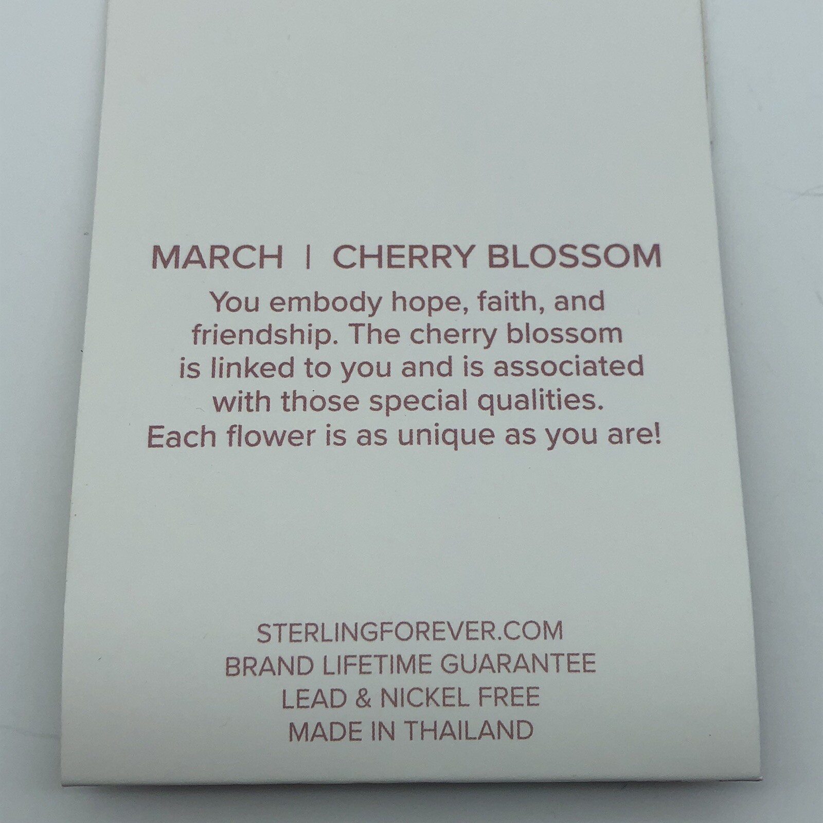 Sterling Silver Cherry blossom March Birthday jewelry lot of 2 necklace bracelet