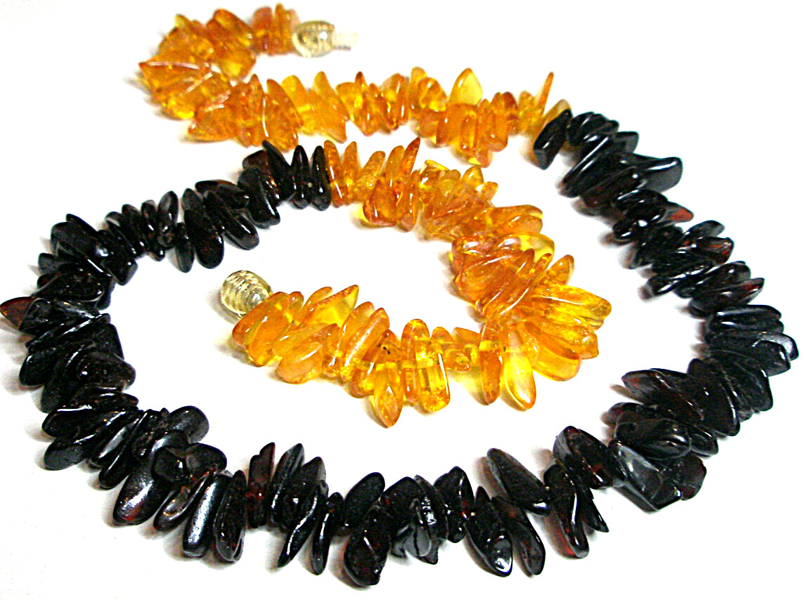 Genuine Baltic Amber Women Necklace Boho Honey Black Cherry 46 cm – 18 inch