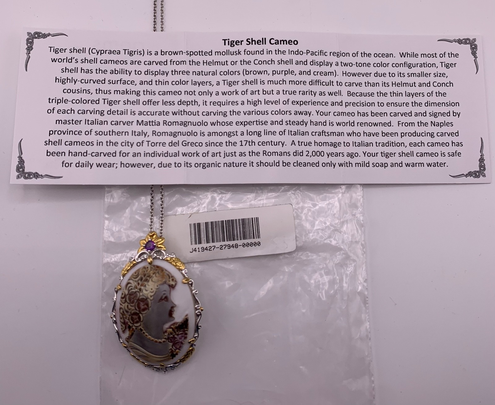GORGEOUS MICHAEL VALITUTTI GEMS EN VOGUE II CAMEO NECKLACE! ORIGINAL TAGS!
