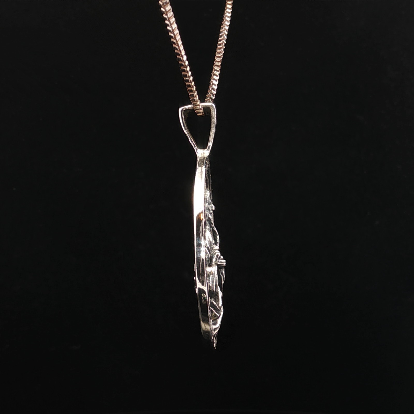 925 Sterling Silver Sacred Heart & Divine Mercy Sterling Silver Medal Necklace