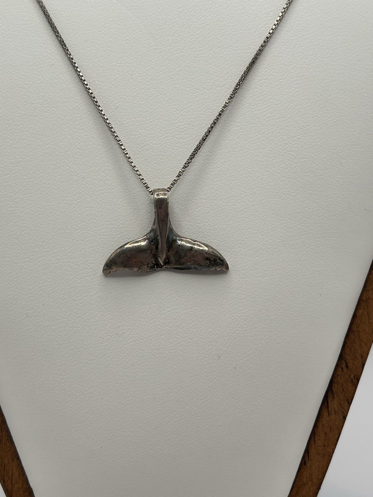 Sterling Silver Necklace Whale Tail 925 Ocean Beach Jewelry