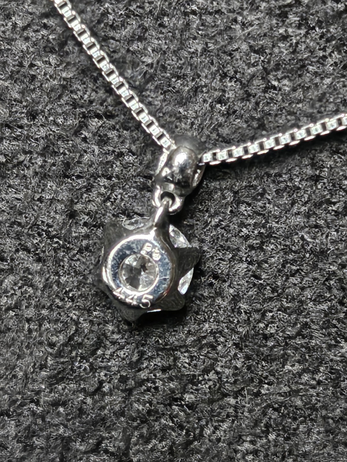 Auth Pt850 Necklace Diamond Round Brillant Cut Very Good. About 2.9g Pre-owned